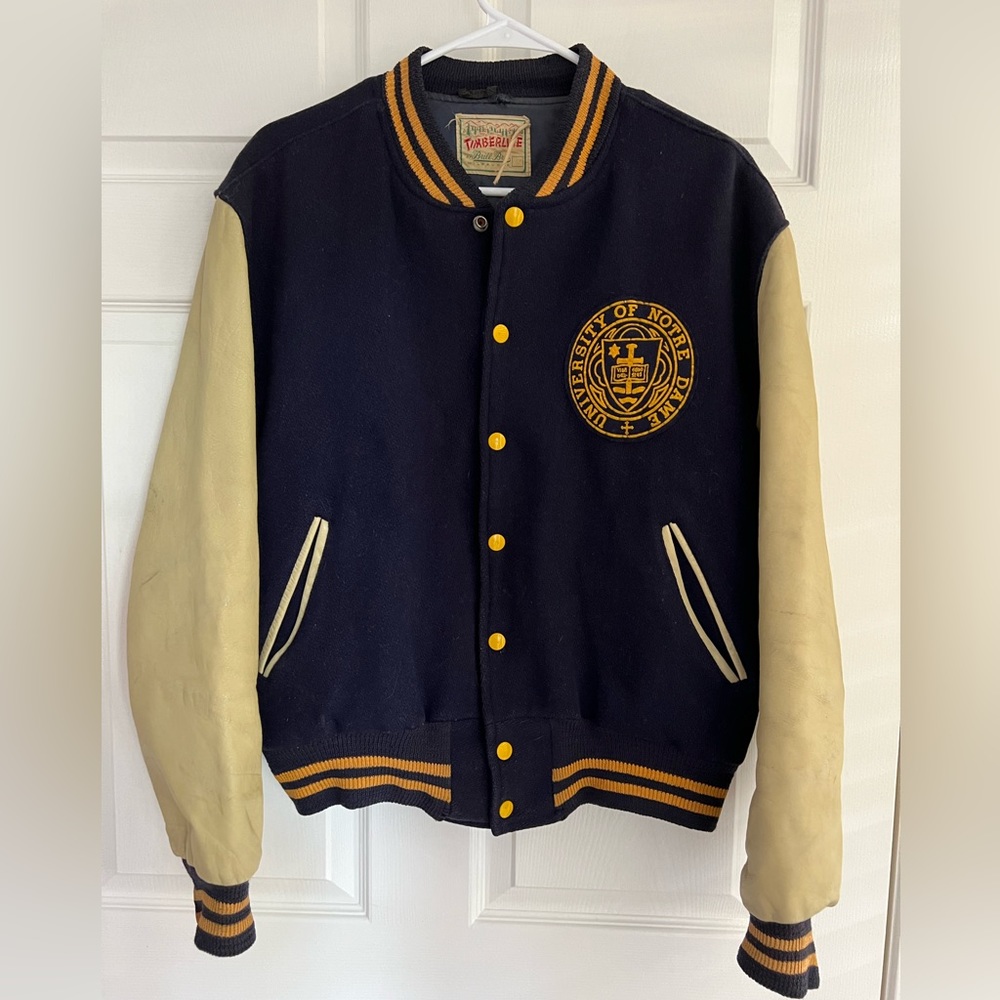 VINTAGE Notre Dame Timberline Brill Bros. Letterman Jacket